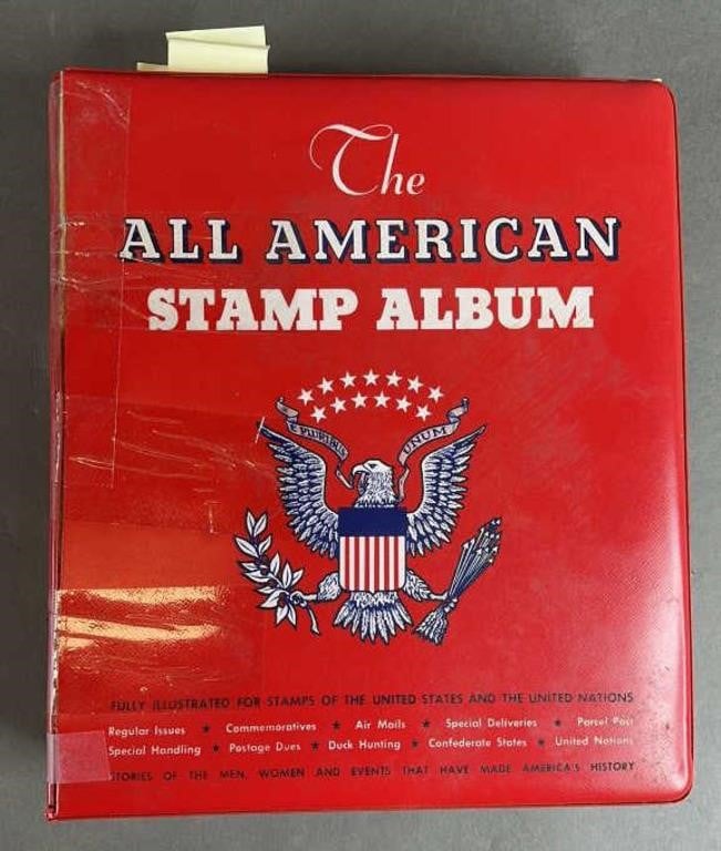 U.S. Postage Stamp Album w/ Stamps