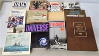 Table Top Book Lot - Titanic, Universe, Religion