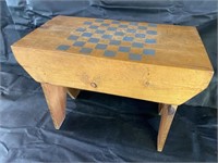 VTG Wooden Checkerboard Top Bench
