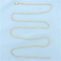 28 Inch Cable Link Chain Necklace in 18k Yellow Go