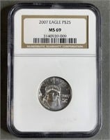 2007 Platinum American Eagle $25 1/4 OZ