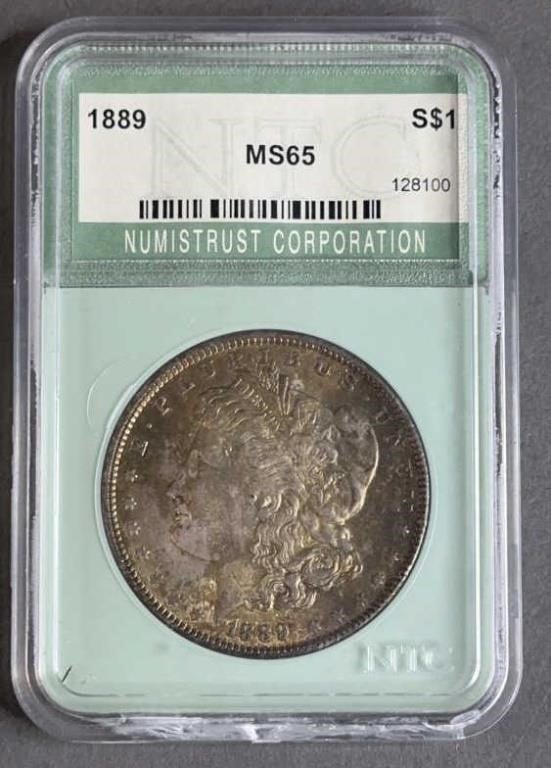 NTC MS 65 1889 Morgan Silver Dollar