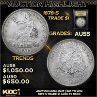 ***Auction Highlight*** 1878-s Trade Dollar $1 Gra