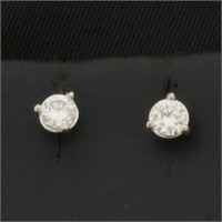 1/3ct Natural Diamond Stud Earrings in Platinum Se