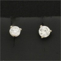 1/2ct Natural Diamond Stud Earrings in Platinum Se