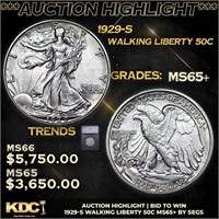 ***Auction Highlight*** 1929-s Walking Liberty Hal