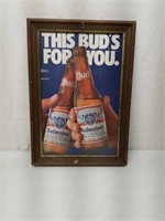 Framed Budweiser Sign