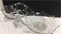 Two Footed Glass Bowls K8