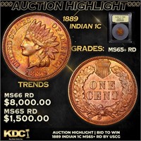 ***Auction Highlight*** 1889 Indian Cent 1c Graded