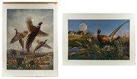 Art 2 Signed Numbered James Meger Pheasants Prints