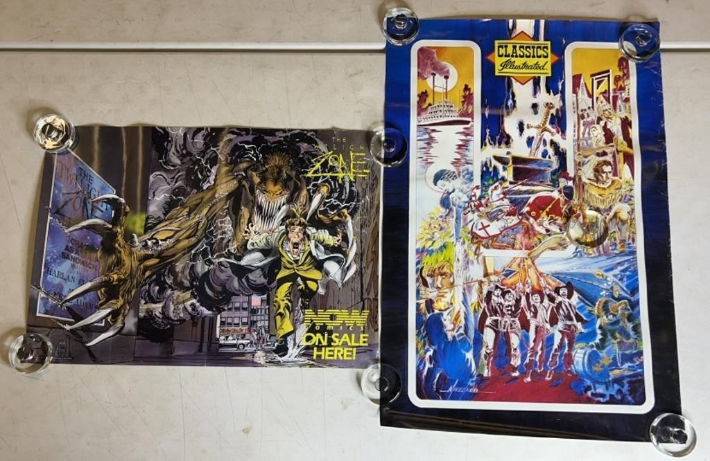 2pc 1990-94 Comic Book Posters