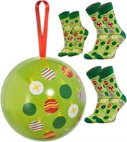 Rainbow Socks - 2 Pairs Christmas Ball  Medium