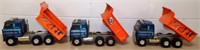 (3) Vintage Ertl Hydraulic Dump Trucks - Toys