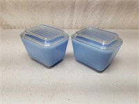 Pyrex Delphite Blue Storage Containers