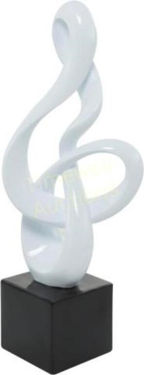Deco 79 Swirl Sculpture  15x15x37  White