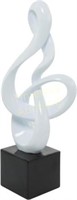 Deco 79 Swirl Sculpture  15x15x37  White