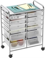 12-Drawer Utility Cart  Storage Organizer