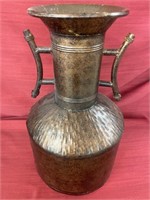 Metal jug vase. Approx. 16.5” tall.