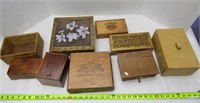 Wooden Jewelry & Cigar Boxes