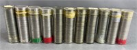 11pc BU Rolls Of 1960-63 Jefferson Nickels