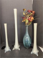 4 Assorted Vases - 15" to 24" Tall