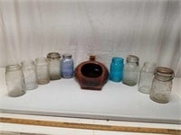 Old Fruit Jar Collector Lot + Bennington Pottery