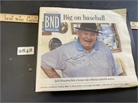 Jack Houston Article w/ Autograph from 2012