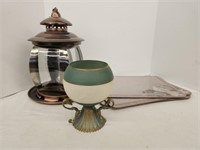 Bird Feeder, Placemats and Small Vase