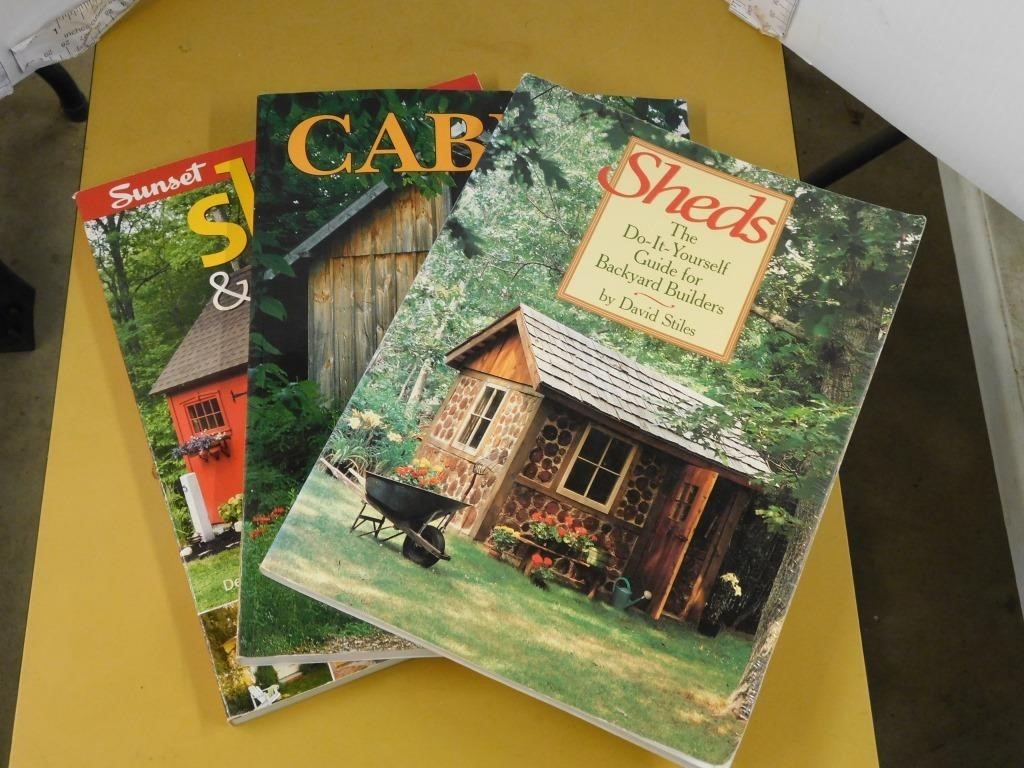 3 BOOKS - SHEDS & GARAGES;  SHED-DO IT YOURSELF