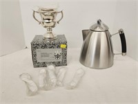 2.5L Kettle and Silver Plated Sugar Bowl with 6