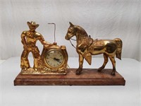 MCM Cowboy Animated Lasso + Horse Clock