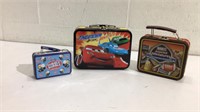 Three Metal Lunchbox Style Tins K8C