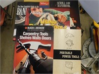 5 BOOKS - USING POWER TOOLS;  CARPENTRY TOOLS;