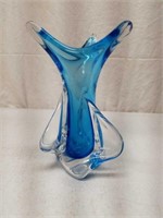 Chalet Canada Blue Art Glass Stretch Vase