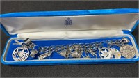 Vintage Birks Sterling Silver Charm Bracelet With