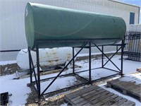1000 Gallon Green Tank on Stand