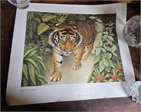 Beryl Cook Tiger at Kew Gardens Print