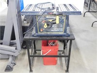 MASTERCRAFT 10" BENCH SAW ON STAND WITH RED
