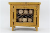 Small Wooden Egg Cabinet