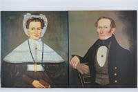 Colonial Reproduction Portraits on Canvas