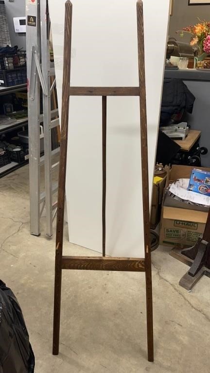 Antique Arts & Crafts Style Easel Solid Oak 5 Feet