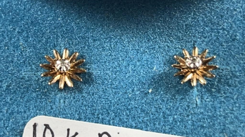 10k Gold & Diamond Earrings
