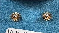 10k Gold & Diamond Earrings
