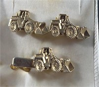 Front Loader Tie Clip & Cuff Links