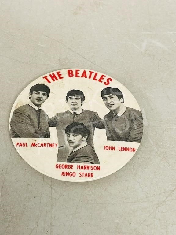 vintage 3.5" diameter Beatles button pin