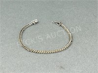 Sterling silver 7 1/2" long bracelet
