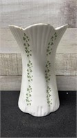 Royal Tara Ireland Green Clover Vase 8" High