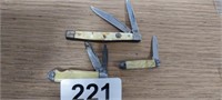 (3) ANTIQUE IMPERIAL USA KNIVES