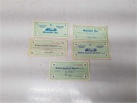 1960s Gunning Oil Gasoline Coupons