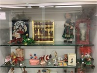Vintage Holiday decor and collectibles. Shelf NoT